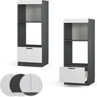 Vicco Magnetronkast Fame-Line Wit Landhuis 60 cm open, Model 38580