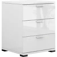 Vicco Marseille Nachtkastje – 46.2 x 60 cm Wit Hoogglans