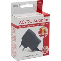 HomeShopXL Universele Adapter 12V - 1000mA - 12W Voeding - 5,5x2,1mm DC - Netstroom naar DC - Voedingsadapter voor elektronica - 220V [55058B]