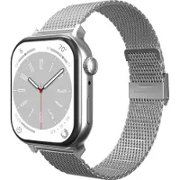 Cazy horlogebandje geschikt voor Apple Watch Bandje (Silksteel) - Smartwatchbandjes - Universeel bandje geschikt voor Apple 44/45/46/49 mm - Zilver
