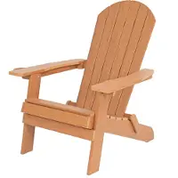 Axi Claire Adirondackstoel van Kunststof in bruin | Kunststof tuinstoel / loungestoel voor 1 persoon met armleuningen & hoge rugleuning | 84,5 x 77 x 95,5 cm