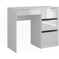 Vicco Sherry Bureau – 90 x 40 cm met laden Wit Hoogglans
