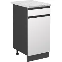 Vicco Keukenonderkast R-Line, Goudkleurig Eiken/Antraciet, 40 cm J-Shape WB Marmer