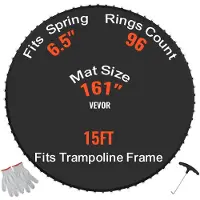 Vevor Vervangende Trampoline Mat Springmat Past op 457 cm Frame