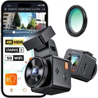 Vantrue E1 Pro 4K Mini Dash Cam Voorkant, STARVIS 2 Plate Pix HDR Nachtzicht Autocamera, 5G WiFi GPS, 1,54'' scherm, LTE,Spraakbesturing, 24H Gebufferde Parkeermodus