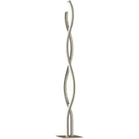 LUCANDE LED-vloerlamp Mairia, dimbaar, alu / grijs / zink, Woon-/ Eetkamer, Aluminium, Modern, LED vloerlamp