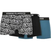 Urban Classics Boxershorts cyaan blauw / zwart / wit