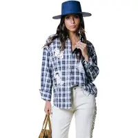 Colourful Rebel Talia Check Logo Blouse - Maat xs