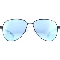 HUGO BOSS Aviator Mens matblauwe spiegel zonnebril