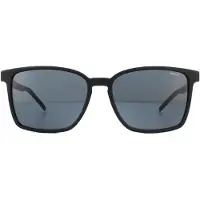 HUGO BOSS Hugo van Square Mens mat zwart grijze zonnebril