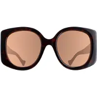 Gucci GG1257S 002 donker havana bruin zonnebril