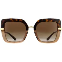 Dolce&Gabbana Zonnebril DG4373 325613 Top Havana On Transparent Bruin Bruin Verloop
