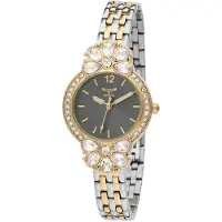 Invicta Wildflower 69106 - Dameshorloge - Quartz uurwerk - Metaal met zwarte wijzerplaat - 30 mm