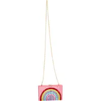 Mymo Clutch lichtblauw / geel / rosa / rood