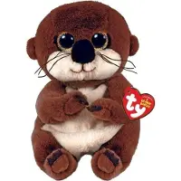 TY Beanie Babies Bellies Mitch Otter - Zacht pluche knuffel van 15 cm