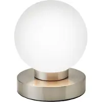 B.K.Licht Nachtlamp met touchbediening, dimbaar, E14 fitting, tafellamp, lamp, nachtlamp, tafellamp, bureaulamp, leeslamp, leeslicht, glas, wit