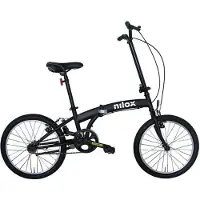 Nilox X0, Stadsfiets, Volwassenen, Unisex, Opvouwbaar, Staal, Zwart