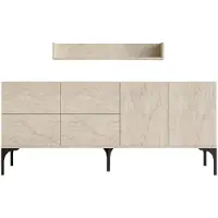 Kalune Design Wandtafel Stella | spaanplaat beige 180x55x40 cm wandtafels | NADUVI