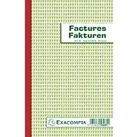 Exacompta 10x Facturen 21x13,5cm 50 blad doorschrijfpapier tripli Tweetalig - - 53281X