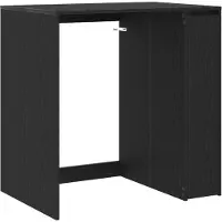 vidaXL Wasmachinekast Zwart Eiken 87 x 60 x 89 cm Bewerkt hout