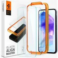 Spigen GLAStR EZ Fit Screenprotector 2 Pack + Applicator voor de Samsung Galaxy A55
