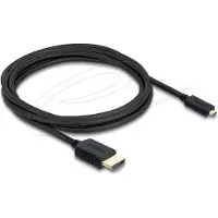 DeLOCK Premium Micro HDMI - HDMI kabel | Slimline | HDMI2.1 (8K 60Hz + HDR) | zwart | 3 meter