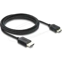 DeLOCK Coaxial High Speed HDMI cable HDMI male to Mini HDMI male 8K 60 Hz with braided coating 2 m