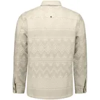 No-excess Overhemd taupe / wit