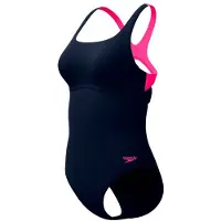 Speedo - Women's Solid Flex Band One Piece - Badpak 42, blauw