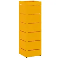 vidaXL Regen Paraplu Stand Mosterdgeel 15,5 x 15,5 x 49 cm Staal