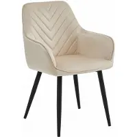 Leobert Chaise - - Nana - Fluweel, beige/zwarte poten