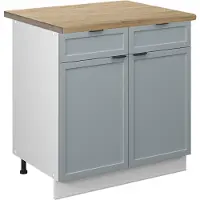 Vicco Fame-Line Keukenonderkast – 80 cm, WB Eik Licht blauw-grijs
