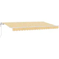 vidaXL Uitschuifbare luifel Geel 350 x 200 cm Stof