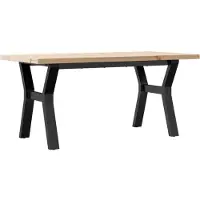 vidaXL Salontafel Y-frame 100x50x45,5 cm grenenhout en staal