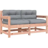 vidaXL Tuinstoelen 2 st met kussens massief douglashout