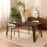 Livin24 Eettafel Flint walnoot 220 x 100 cm