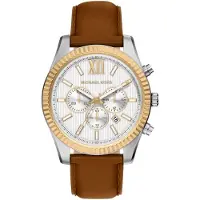 Michael Kors Analoog horloge 'LEXINGTON' pueblo / goud / zilver
