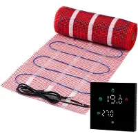 Pro-mat 80 m² - XXL complete vloerverwarming set 150 watt met 16A wifi thermostaat + uitbreiding - vloerverwarming matten - vloerverwarming matten