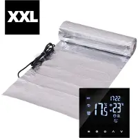 Pro-mat 60 m² - XXL complete folie elektrische vloerverwarming set 150 watt met 25A wifi thermostaat - vloerverwarming matten - vloerverwarming matten