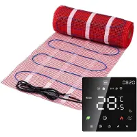 Pro-mat 7 m², Zwart - Complete elektrische vloerverwarming set, 200 watt incl Wifi thermostaat - vloerverwarming matten - vloerverwarming matten