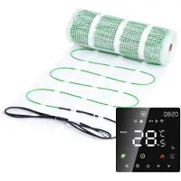 Pro-mat 35 m² - "Eco-vriendelijke elektrische vloerverwarming set van 100 watt met Wifi-bediening voor energiezuinig comfort" - vloerverwarming matten - vloerverwarming matten