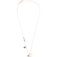 Swarovski Ketting navy / lichtblauw / rose-goud / transparant
