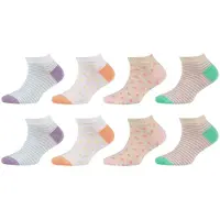 Camano Sokken beige / grasgroen / lichtlila / wit