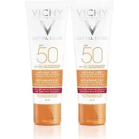 VICHY Capital Soleil Anti-Age 3-in-1 Spf50 2x50 ml Zonnecrème