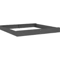 vidaXL Zandbak met bankjes vierkant massief grenenhout grijs