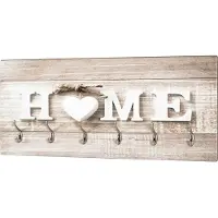 Haku Wandpaneel met 6 haken | 90 x 8 x 40 cm | Home-design