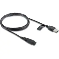 DeLOCK USB Charging Cable 5 V for Electric Shavers compatible with Hatteker RFC-588, RFC-598, RFC-690, RFC-692, RFC-696, RSCX-7568, RSCX-9598 series - shaver charger replacement cable 1.2 m