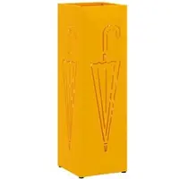 vidaXL Regen Paraplu Stand Mosterdgeel 15,5 x 15,5 x 49 cm Staal