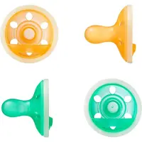 Tommee tippee Nacht borstachtige fopspeen - 4 Stuks - 0-6 maanden - op huid lijkende textuur - BPA-vrij
