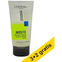 L'Oréal Aanbieding: 5x Studio Line Invisi Fix Clear & Clean haargel (150 ml)